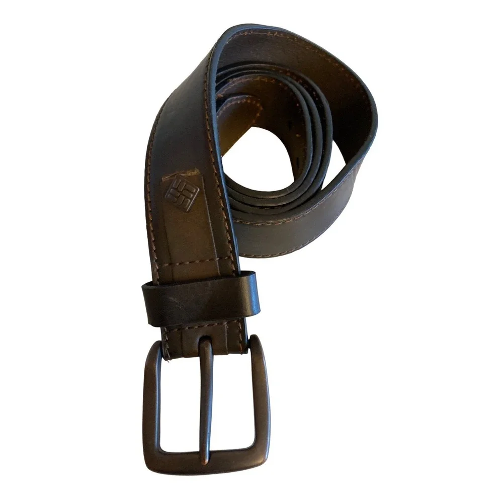 Columbia Black Leather Belt‎ Size Large 38-40